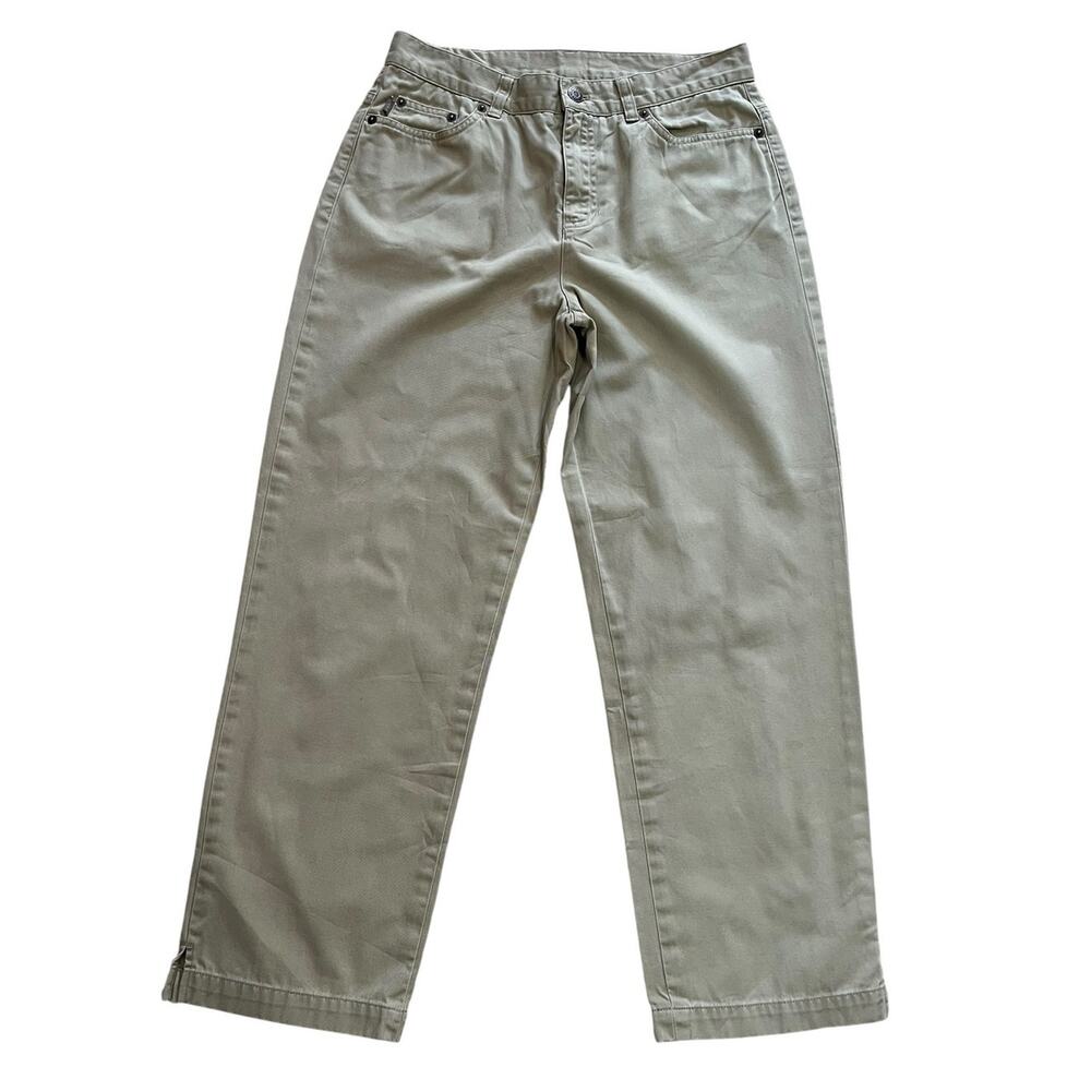 Vintage Lauren Jeans Co. Khaki Split Hem AnkleRelaxed Fit  Pants Women's Size 4